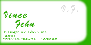 vince fehn business card